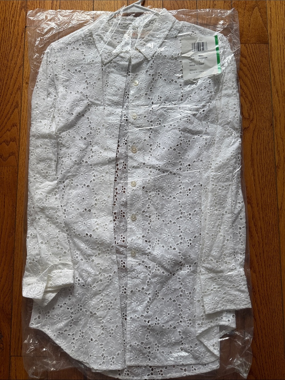 Tory Burch White Eyelet Cotton Button-Down Blouse